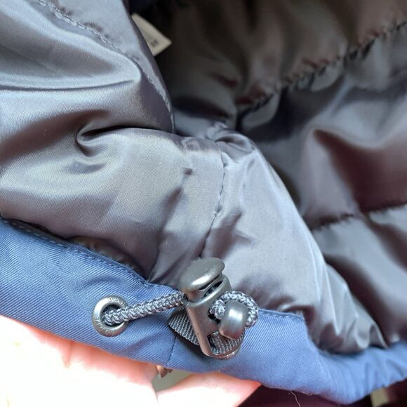 Eddie Bauer Jacket Men's Medium Blue zip-up Weather Edge shell lined snow hood - Picture 10 of 13